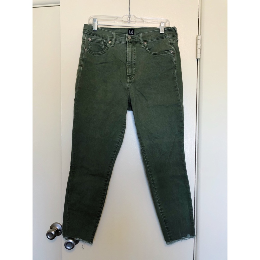 Gap Olive Green High Waisted Skinny Jeans
